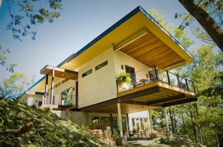 Casa construída com cânhamo